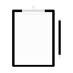 Clipboard and pencil vector illustration