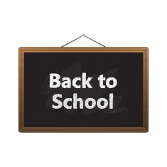 Black chalkboard back to school N2
