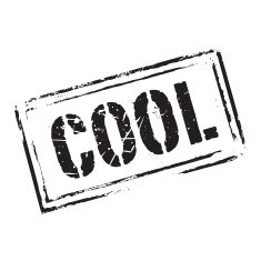 Black vector grunge stamp COOL N2
