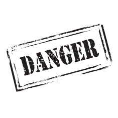 Black vector grunge stamp DANGER N2