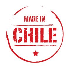 Red vector grunge stamp MADE IN CHILE