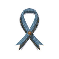 Blue jeans denim awareness ribbon