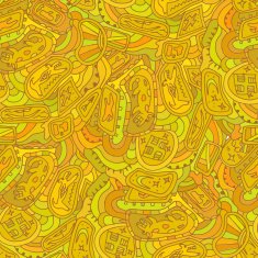 Seamless yellow texture with ornament tribal style Ethnic style