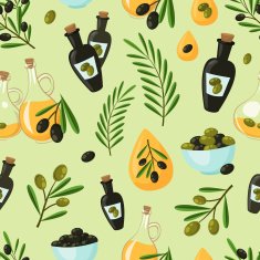 Olive seamless pattern N10