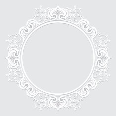carved vintage frame made of paper for picture or photo N10