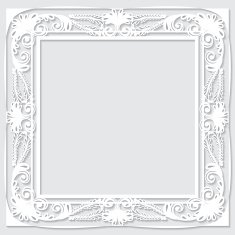carved vintage frame made of paper for picture or photo N11