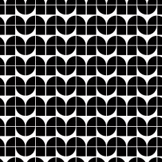 Abstract monochrome tiles seamless pattern
