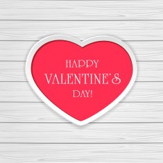 Valentines heart on wooden background N2