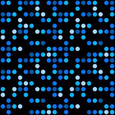 Abstract seamless pattern Blue dots over black background N2