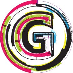Colorful Grunge Font LETTER G N3