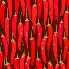 red cayenne chili pepper seamless