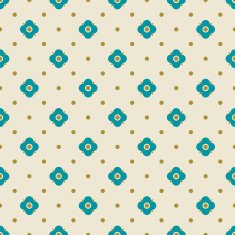 Blue Floral Pattern N12