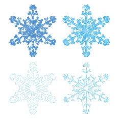 Grunge Snowflakes - set 02 of 09