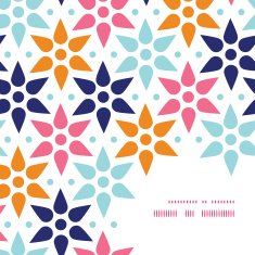 Vector abstract colorful stars frame corner pattern background
