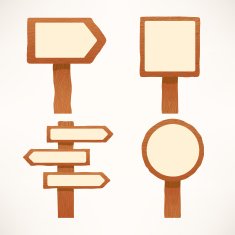 wooden sign boards N9