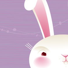 Close up of a peeking rabbit EPS8