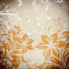 Grunge floral paper background N8