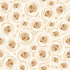 Seamless background with white roses Vector illustration