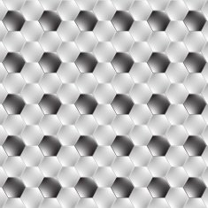 Hexagon metal background with light reflection