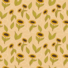 Spring seamless sunflowers background