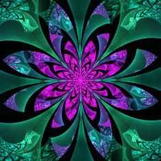 Fabulous symmetrical flower pattern Computer generated graphics N7