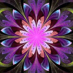 Symmetrical pattern in stained-glass window style N15