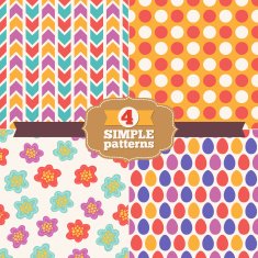 Set of simple Easter patterns