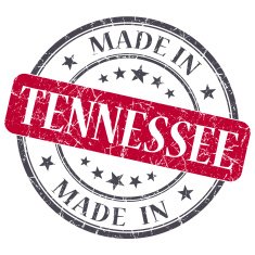 made in Tennessee red round grunge isolated stamp