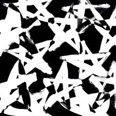 Abstract white stars grunge black background