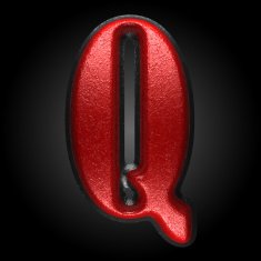 vector red plastic figure q