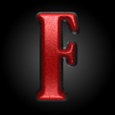 vector red plastic figure f