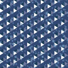 seamless pattern of triangles and snowflakes N2