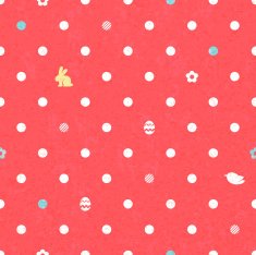 Easter polka dot seamless vintage pattern in red color N2