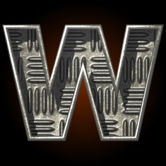 vector metal construction figure w