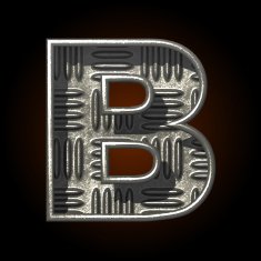 vector metal construction figure b