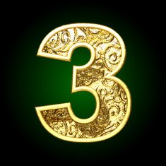 Vector golden cutted figure 3