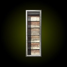 Vector wooden cutted figure i
