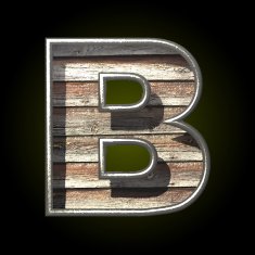 Vector wooden cutted figure b