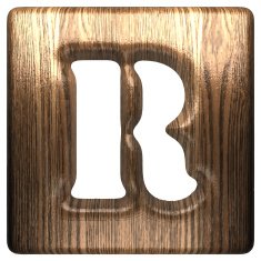 Vector wooden figure r