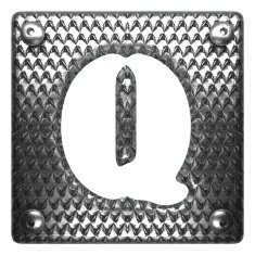 vector metal figure q