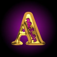 vector golden letter a N6