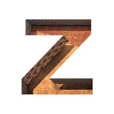 Vector metal cutted figure z Paste to any background N4