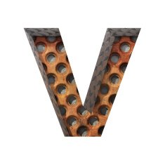 Vector metal cutted figure v Paste to any background N4