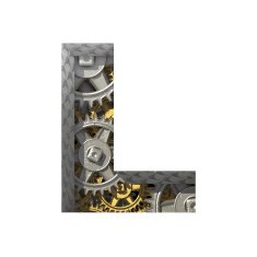 Vector gears cutted figure l Paste to any background N2