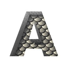 Vector silver cutted figure a Paste to any background