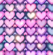 Light pink hearts shining seamless pattern N2