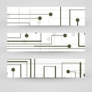 Vector banner set for your design N173