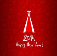 Christmas background with tree and star