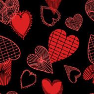 valentine&#039;s day retro style abstract background with hearts