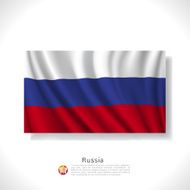 Russia waving flag isolated against white background vector illustration N2